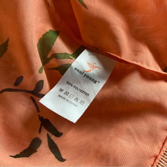 Soul Young Leopard & Floral Open Front Fringe Hem 2 Kimono Duster Blouses O/S - Picture 11 of 16